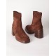 Cuffed Suede Chunky Heel Boots