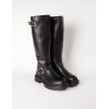 Knee High Buckle Detail Boot