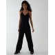 Button Front Strappy Jumpsuit