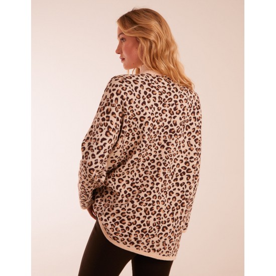 Animal Print Pocket Jumper