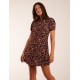 Floral Animal Smock Mini Dress