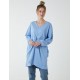 Twist Front Cotton Tunic With Side Pocket