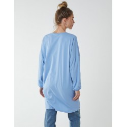 Twist Front Cotton Tunic With Side Pocket