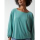 Batwing Necklace Elasticated Hem Top