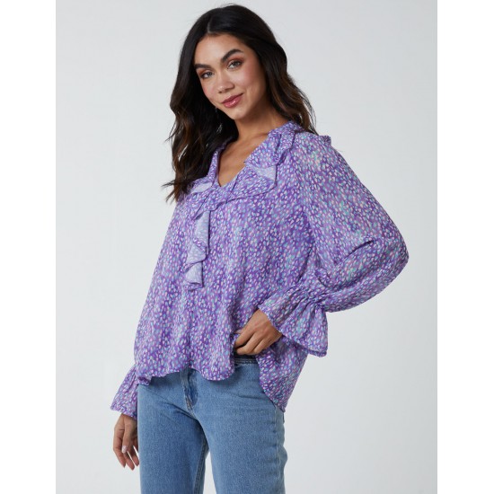 Chiffon Frill Blouse