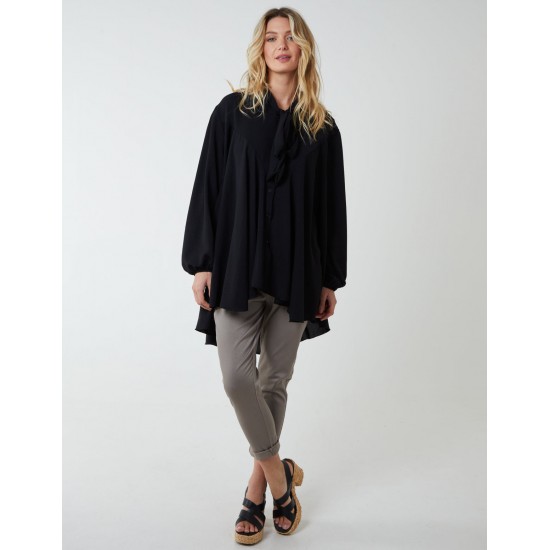 A Line Hi Low Tunic Blouse