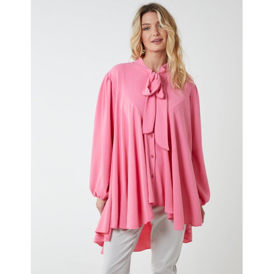 A Line Hi Low Tunic Blouse