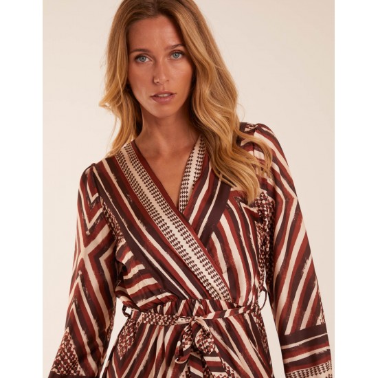 Aztec Wrap Maxi Dress