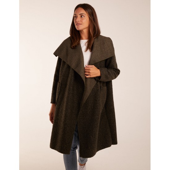 Wool Like Waterfall Cardigan Coat