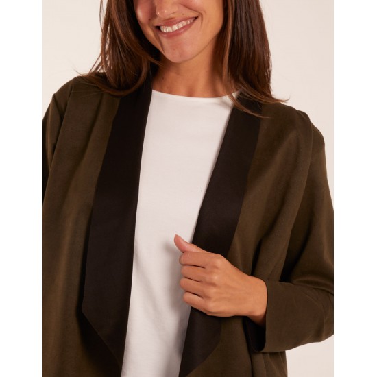 Suede Look Waterfall Jacket