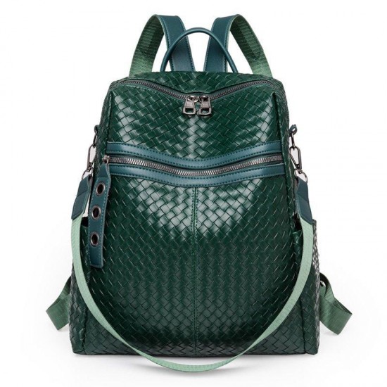 Braided Leather Backpack