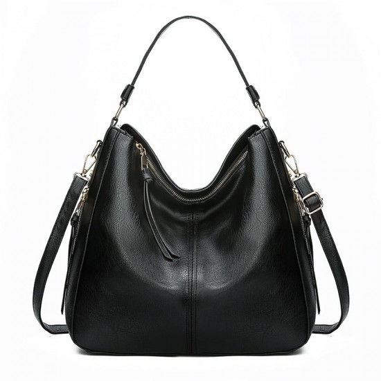 Leather Zipper Tote