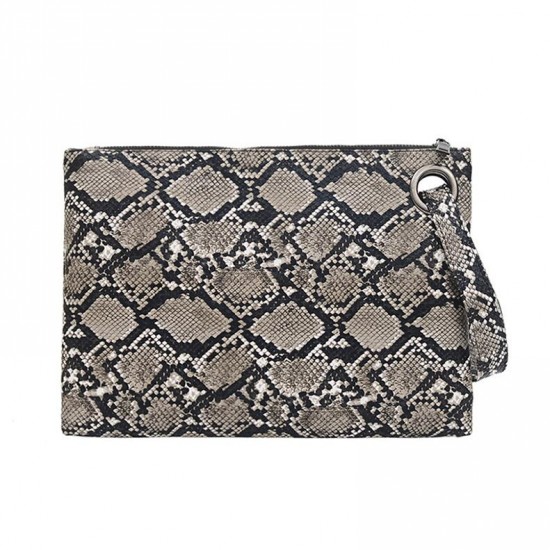 Snake Print Clutch