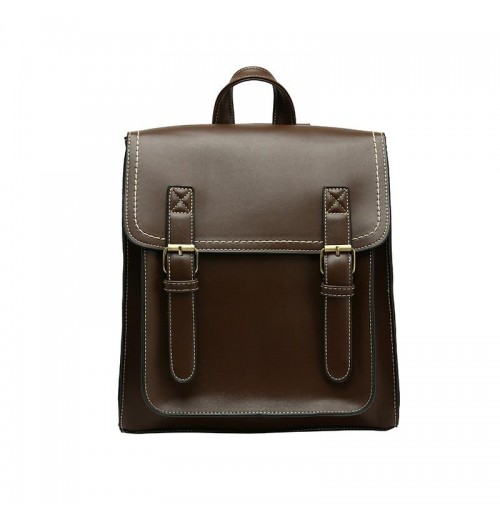 Leather buckle backpack