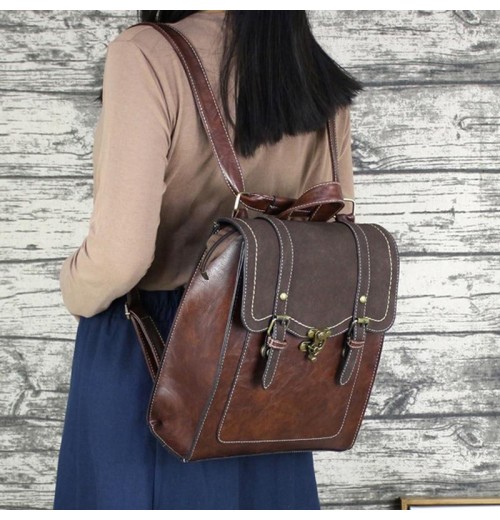 Double Buckle Flap Backpack