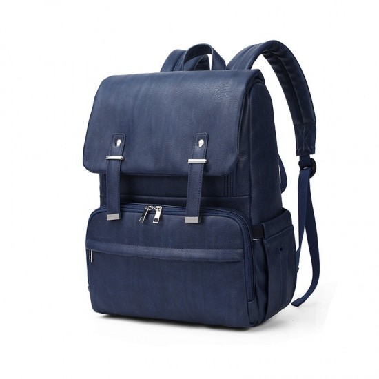 Vegan Leather Backpack Diaper Bag