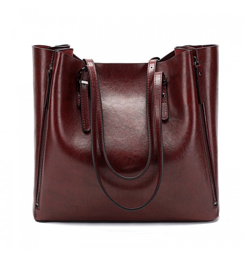 Rectangular Leather Tote Bag