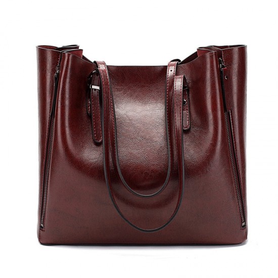 Rectangular Leather Tote Bag