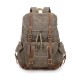 Canvas Leather Rucksack 15.6 Backpack