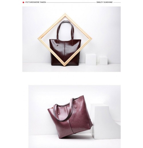 Leather Rectangle Tote Bag