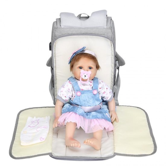 Diaper Bag Backpack With Attached Changing Pad