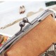 Leather Crossbody Clasp Purse