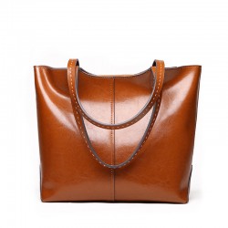 Leather Rectangle Tote Bag