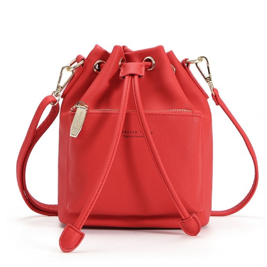 Leather Bucket Shoulder Bag