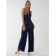 Halter Neck Plunge Jumpsuit