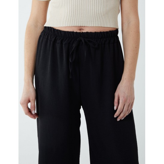 Drawstring Wide Leg Trousers