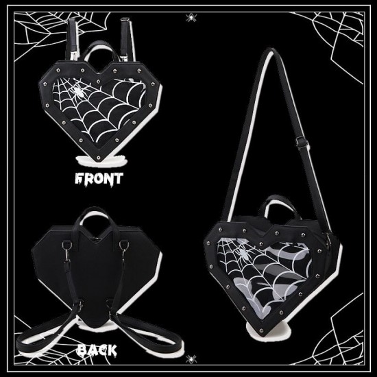 Spiderweb Heart Purse