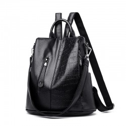 Croc Leather Backpack