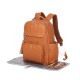 Brown Leather Backpack Diaper Bag