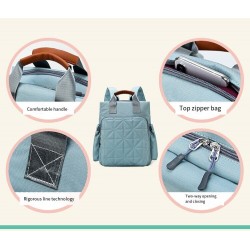 Quilted Nylon Diaper Bag