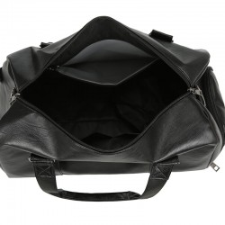 Leather Weekender Bag With Shoe Compartment