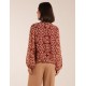 High Neck Baroque Blouse