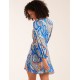 Paisley Print Wrap Front Dress