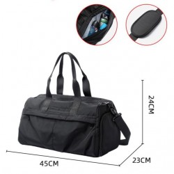 Black Gym Bag With Shoe Compartment