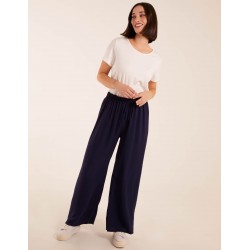 Drawstring Wide Leg Trousers