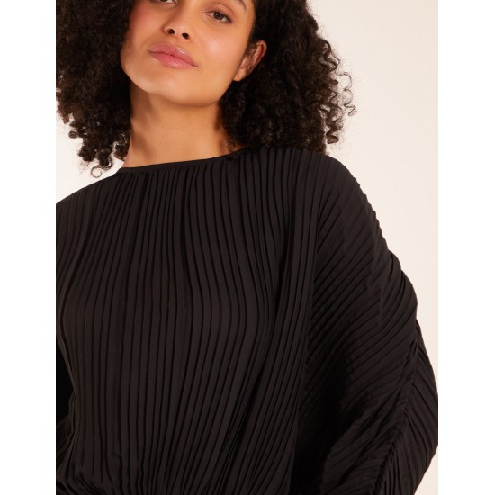 Long Sleeve Pleated Top