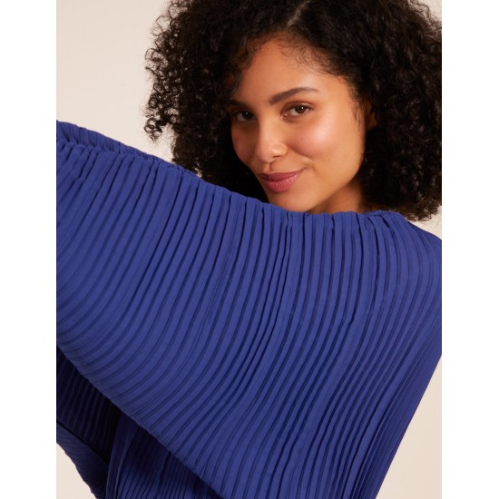 Long Sleeve Pleated Top